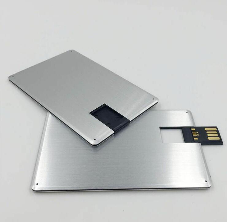 USB Flash Drive 16GB 16G Metal Credit Card Shape USB 2.0 Pendrive Flash Memory Stick Pen Drive Disk