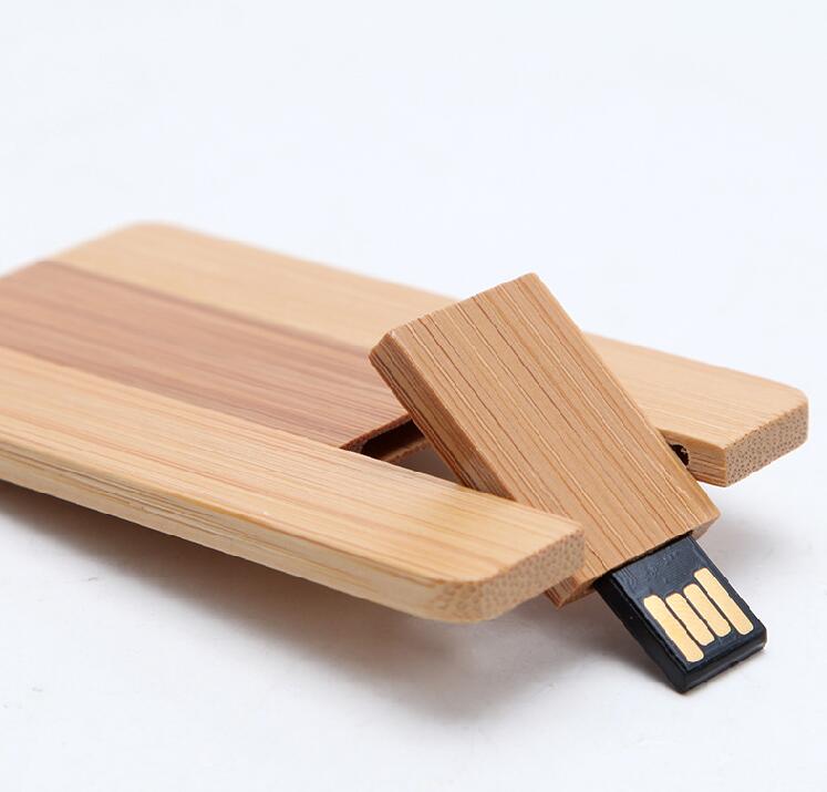 Wooden Gift Business visa card USB 2.0 card sub flash drive 1gb-32gb for Xmas Holiday Promotion