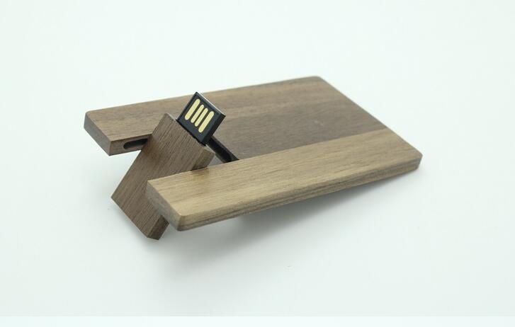 Wooden Gift Business visa card USB 2.0 card sub flash drive 1gb-32gb for Xmas Holiday Promotion
