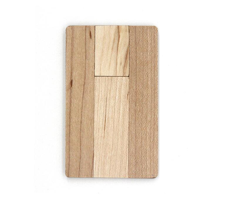 Wooden Gift Business visa card USB 2.0 card sub flash drive 1gb-32gb for Xmas Holiday Promotion