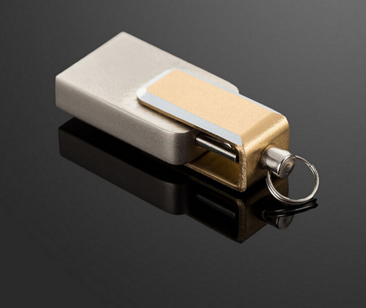 Cheap Metal Mini Swivel USB 2.0 Flash Drive, 8GB Pendrive with Free Custom Logo Engraved