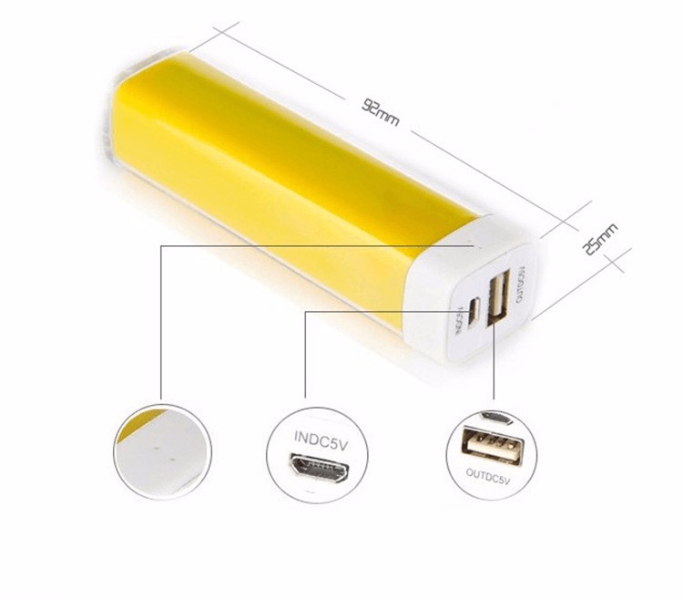 18650 high quality fashion power bank custom rechargable lipstick power bank battery charger