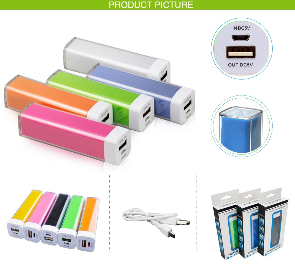 18650 high quality fashion power bank custom rechargable lipstick power bank battery charger